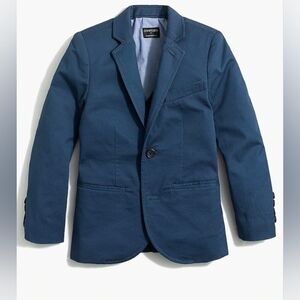 Nwt J. Crew Crewcuts Boys Thompson Suit Jacket In Flex Chino Size 16 Blue